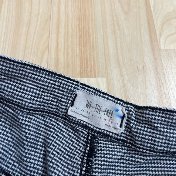 We The Free Free People Houndstooth Womens Skinny Black/White Pants Size 30 - Picture 6 of 7